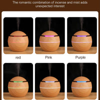 Mini Air Humidifier Ultrasonic USB Aroma Diffuser Wood Grain LED Night Light Electric Essential Oil Diffuser Aromatherapy Home M
