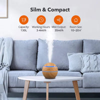 Mini Air Humidifier Ultrasonic USB Aroma Diffuser Wood Grain LED Night Light Electric Essential Oil Diffuser Aromatherapy Home M