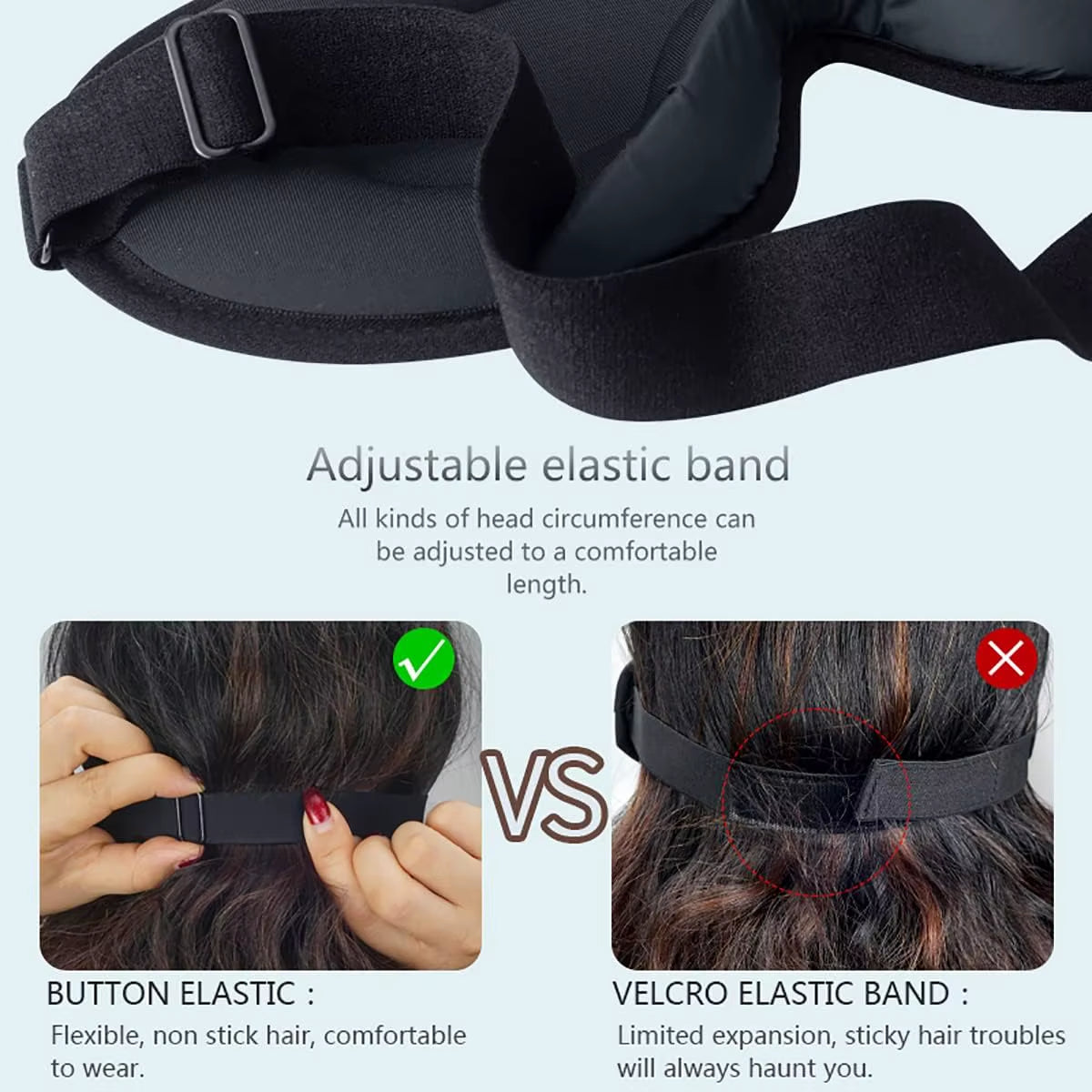 3D Sleep Mask for Men Women Soft Smooth Sleep Mask for Eyes,100% Blockout Light Eye Mask Travel Shade Cover Rest Relax Sleeping